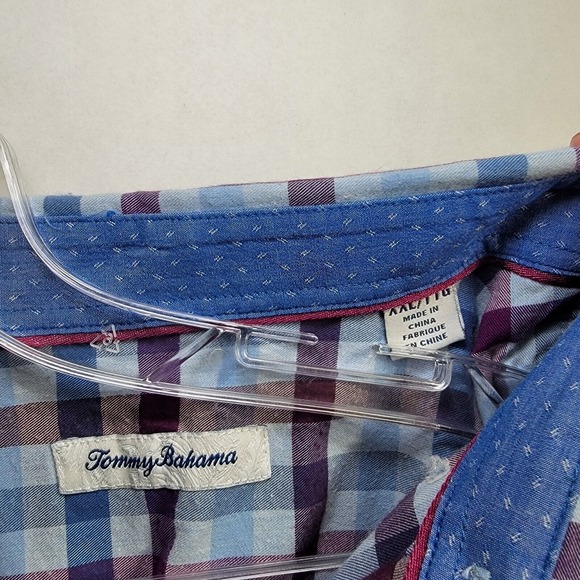 Tommy Bahama Canyon Beach Rancho  Check Plaid Flip Cuff Shirt L/S Men's XXL /TTG - Picture 11 of 13